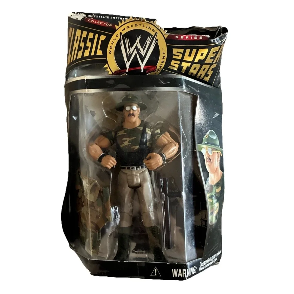 SGT Slaughter Jakks Pacific WWE/WWF Classic Superstars 2004 Vtg NEW‎ *box damage